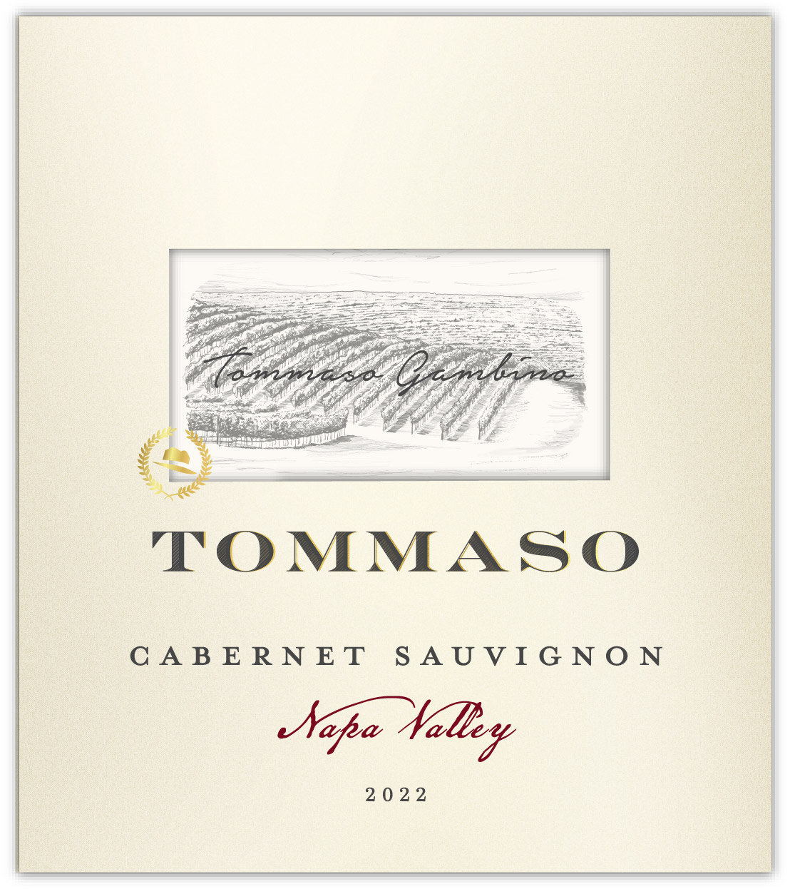 TABC label artwork for Tommaso Cabernet Sauvignon Napa Valley