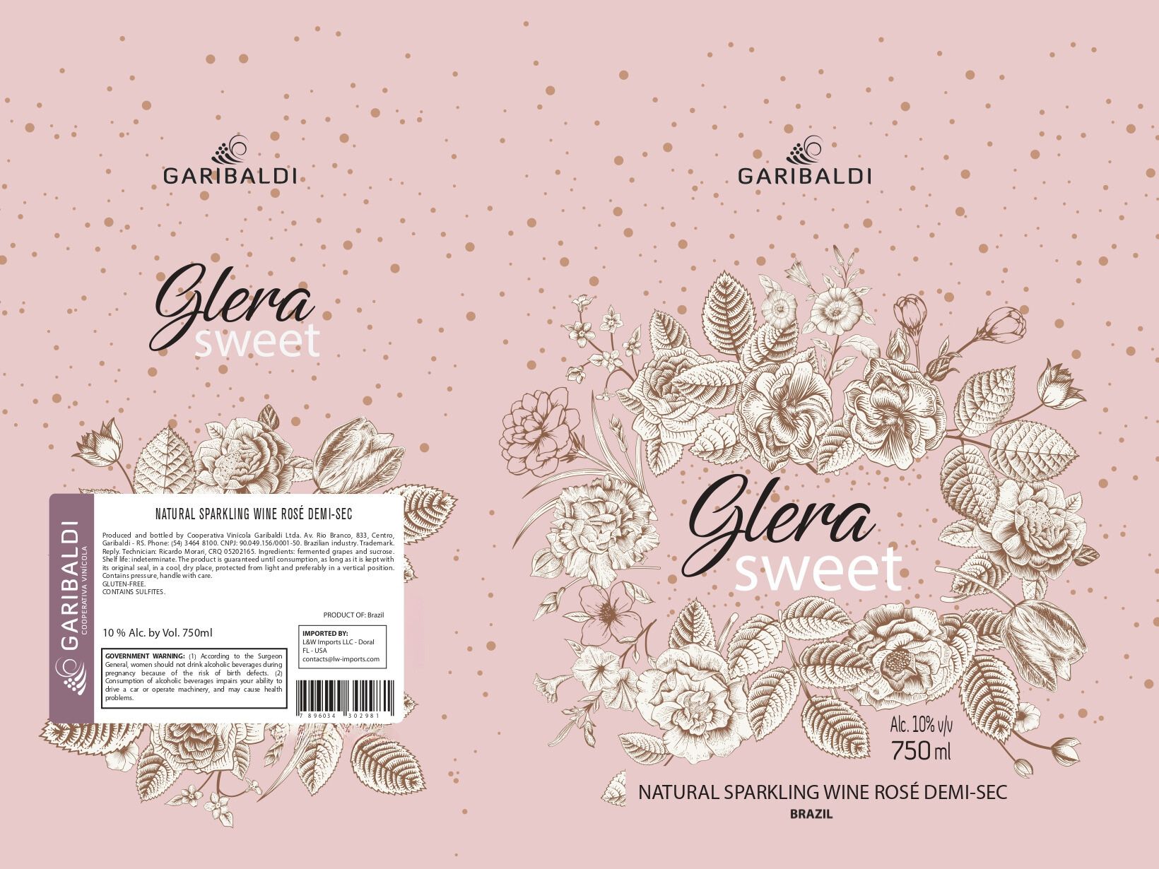 TABC label artwork for Glera Sweet