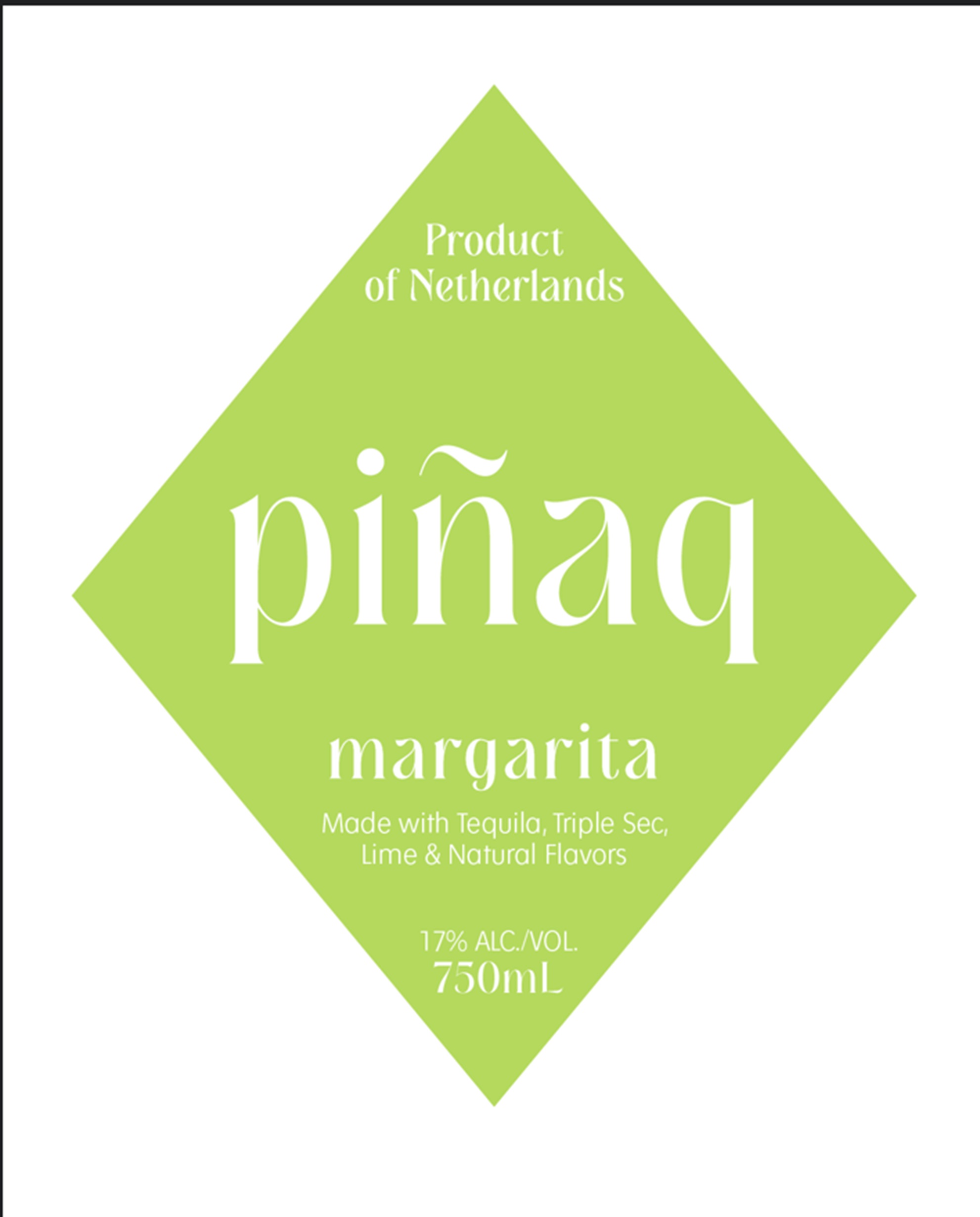 TABC label artwork for Pinaq Margarita Made With Tequila Triple Sec Natural Flavors