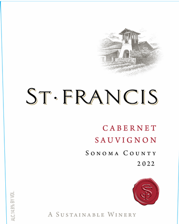 TABC label artwork for St. Francis Cabernet Sauvignon, Sonoma