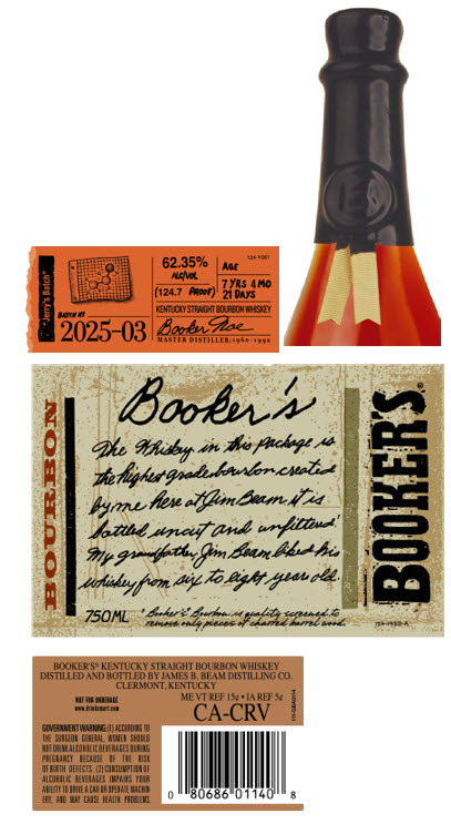 TABC label artwork for Booker's Jerry's Batch 25-3