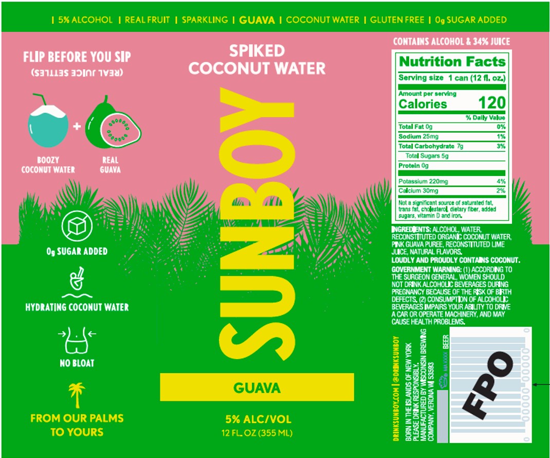 TABC label artwork for SUNBOY - Guava