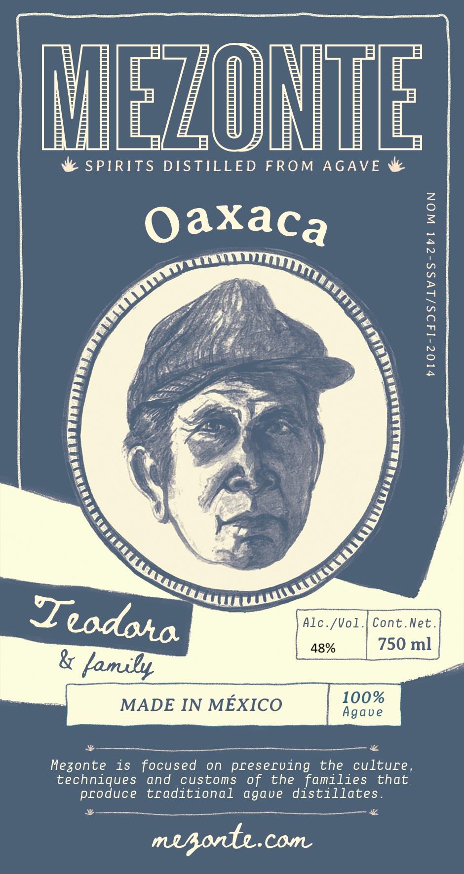 TABC label artwork for Mezonte Teodoro Agave Spirit