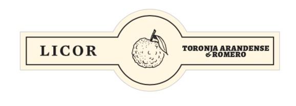 TABC label artwork for Pajarote Toronja Arandense & Romero Liqueur