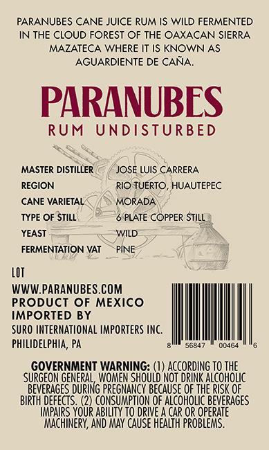 TABC label artwork for Paranubes Cana Morada Rum