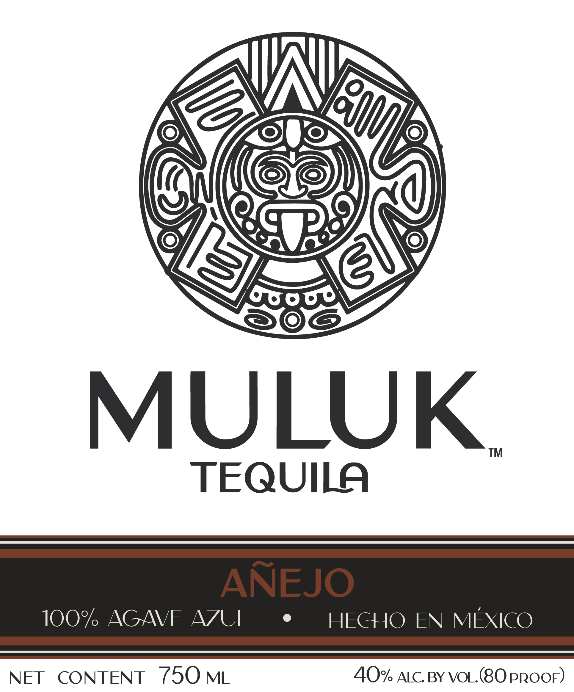 TABC label artwork for Muluk Anejo Tequila