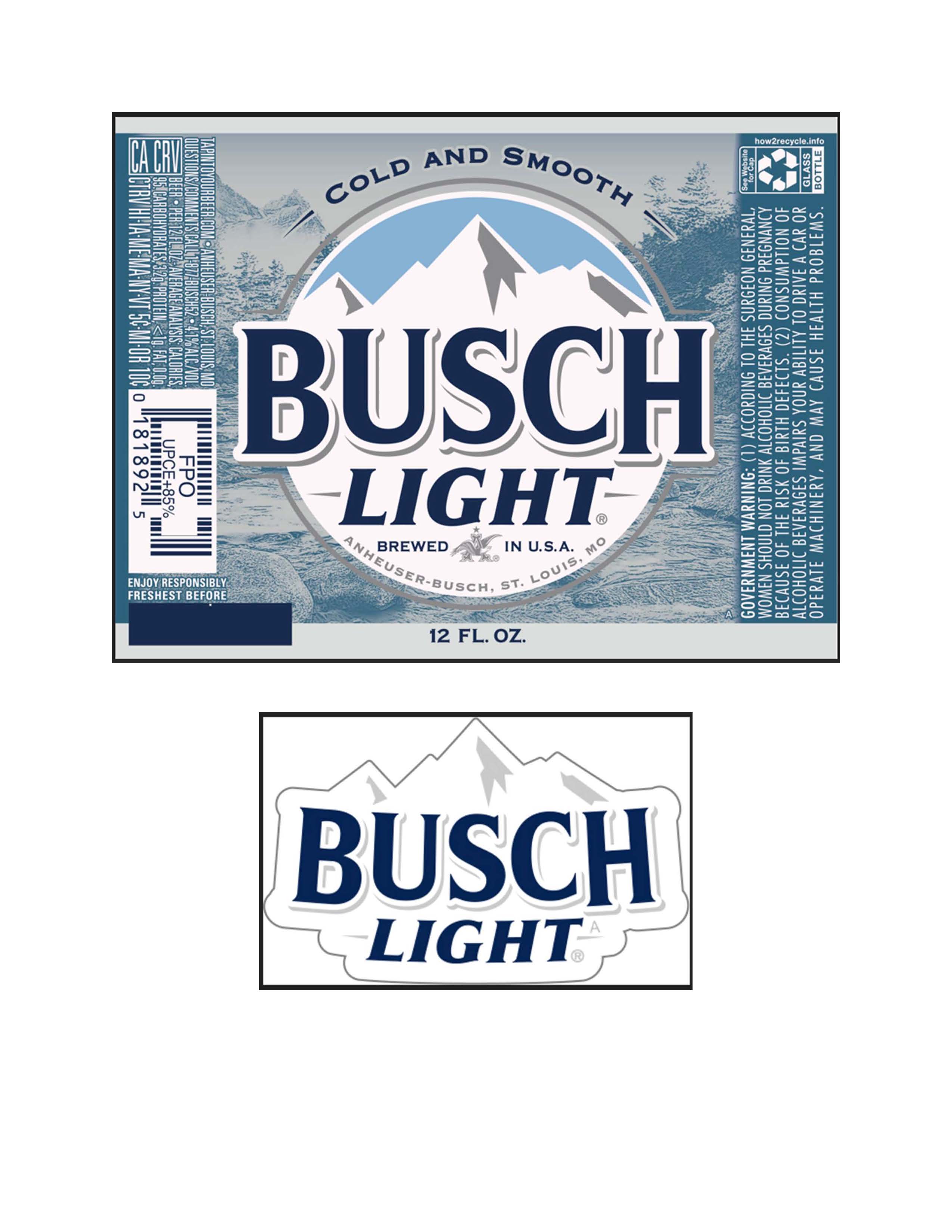 TABC label artwork for BUSCH LIGHT 12 OZ. BTL REFRESH