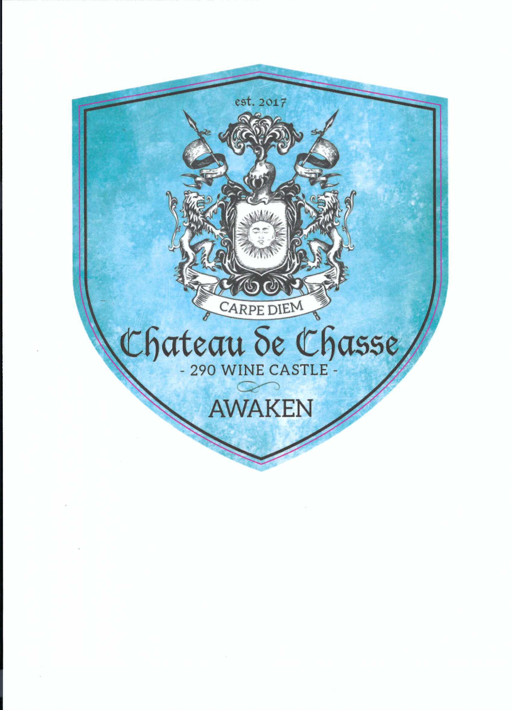 TABC label artwork for Chateau de Chase Awaken