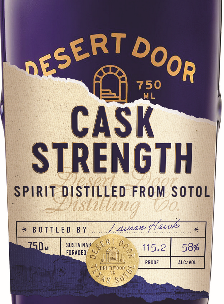 TABC label artwork for Desert Door Cask Strength