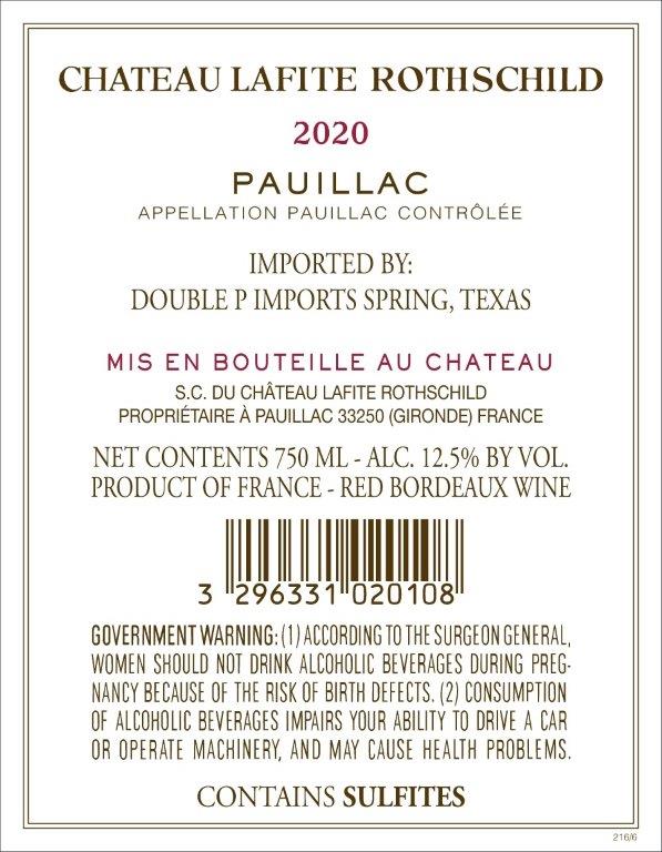 TABC label artwork for CHATEAU LAFITE ROTHSCHILD
