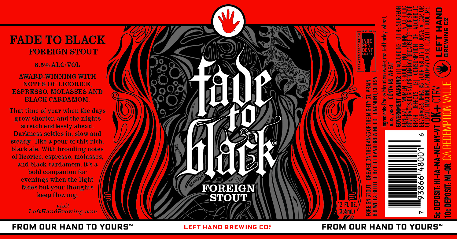 TABC label artwork for Fade to Black