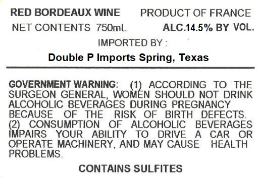 TABC label artwork for CHATEAU LES CRUZELLES