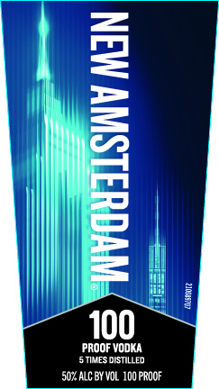 TABC label artwork for New Amsterdam 100 Proof