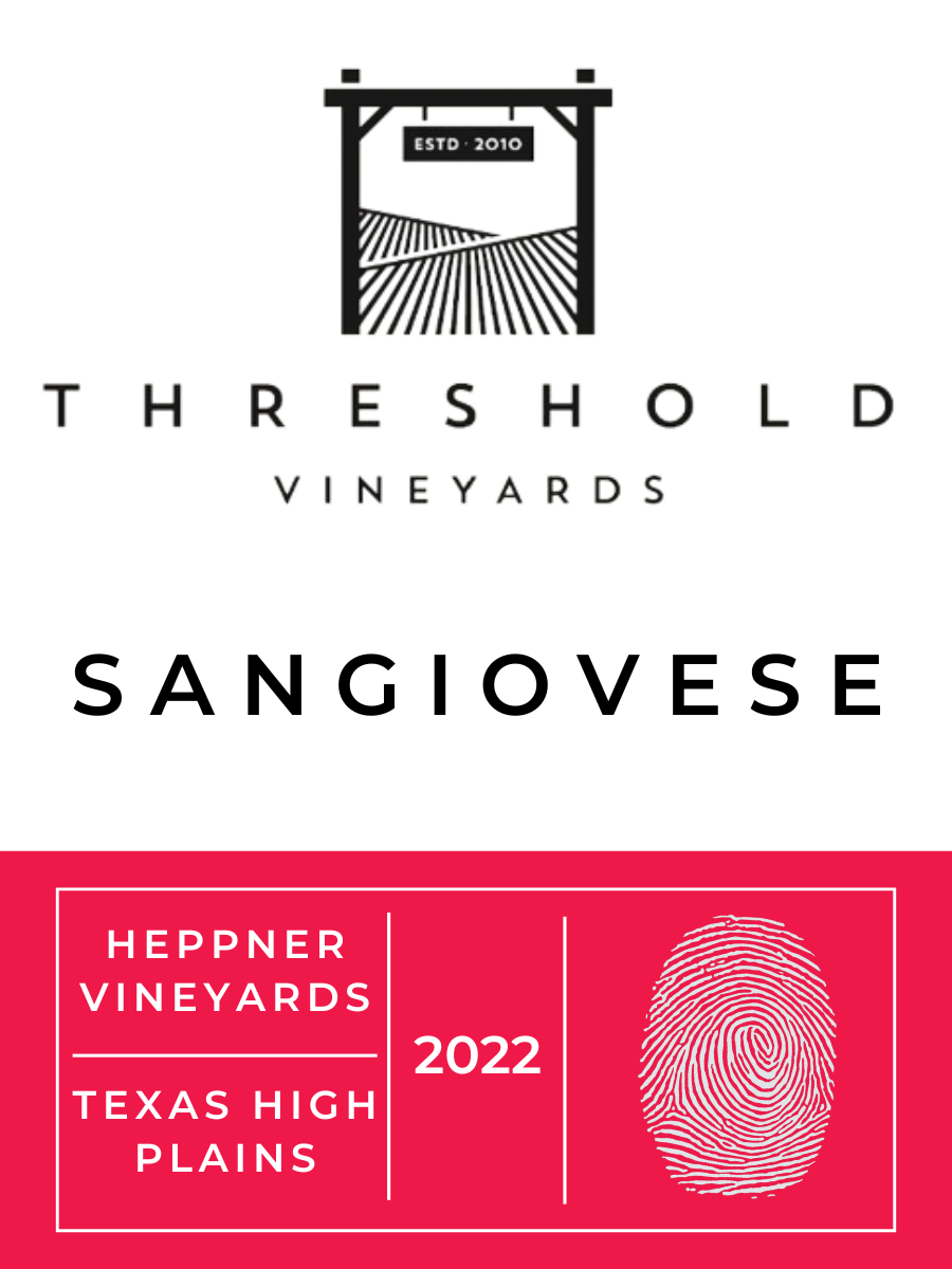 TABC label artwork for THRESHOLD VINEYARDS SANGIOVESE