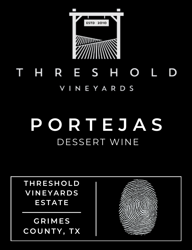TABC label artwork for THRESHOLD VINEYARDS PORTEJAS LENOIR