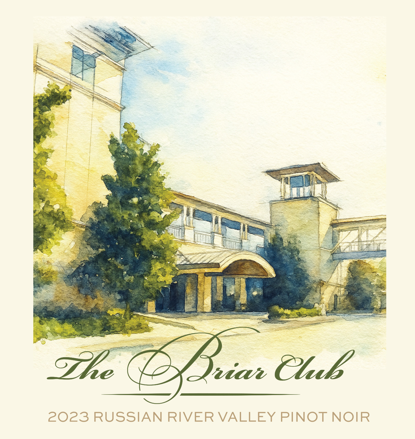 TABC label artwork for The Briar Club Pinot Noir Russian River Valley