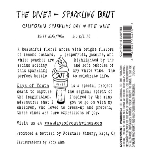 TABC label artwork for THE DIVER SPARKLING BRUT