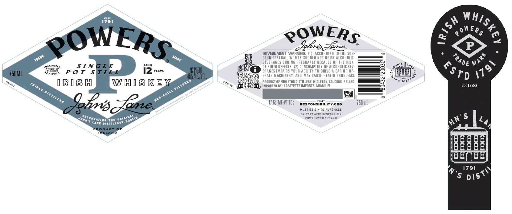 TABC label artwork for Powers John Lane Signature Release