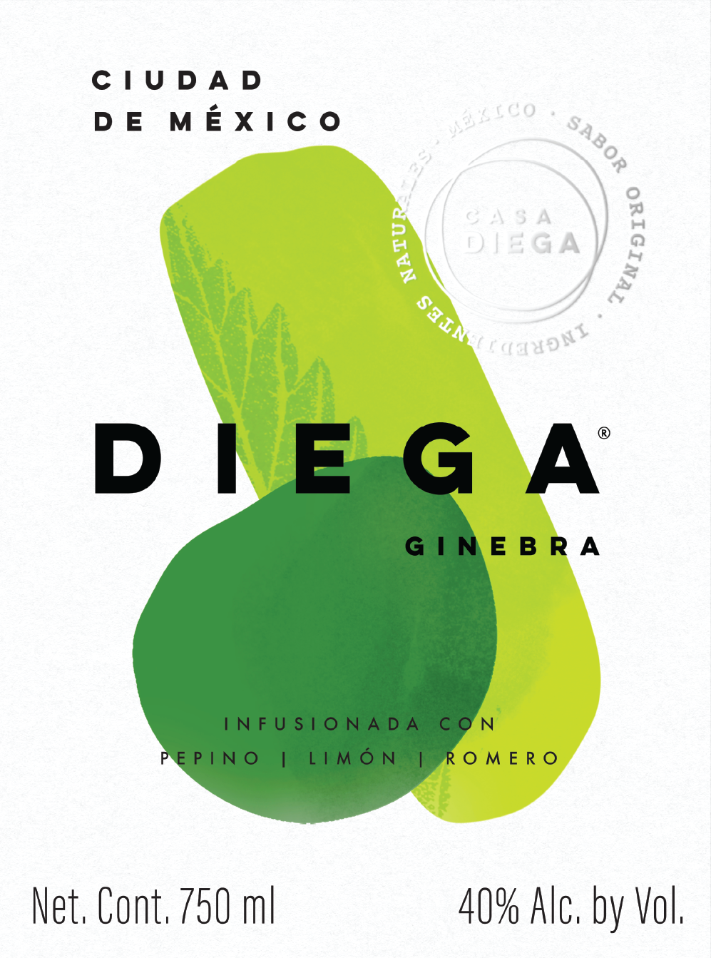 TABC label artwork for Diega Verde