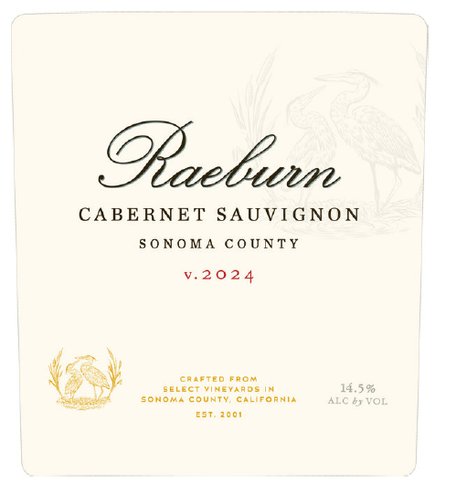 TABC label artwork for Raeburn Cabernet Sauvignon