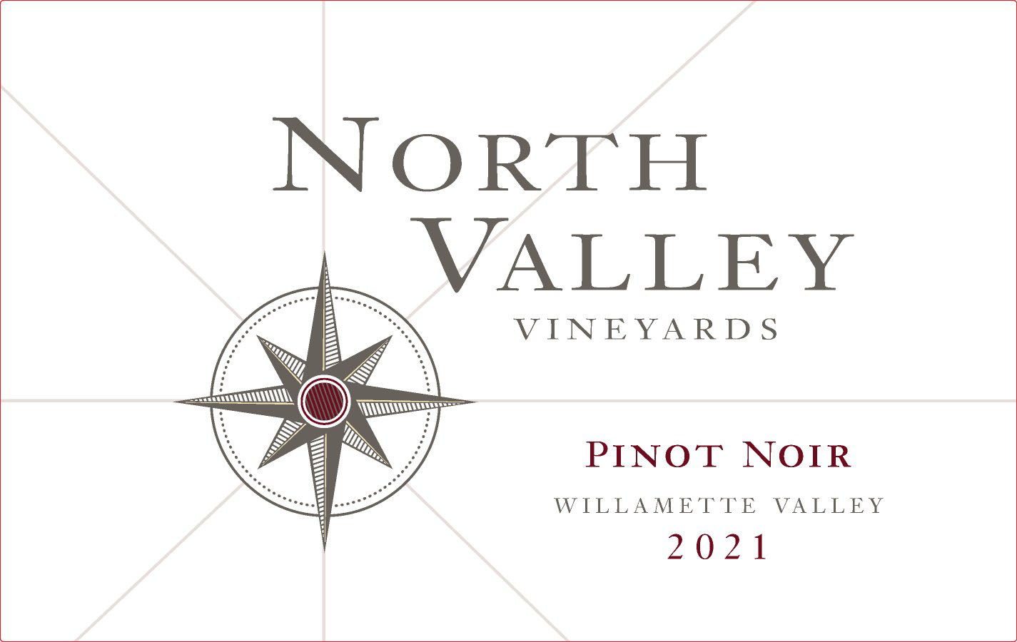 TABC label artwork for North Valley Classic Pinot Noir