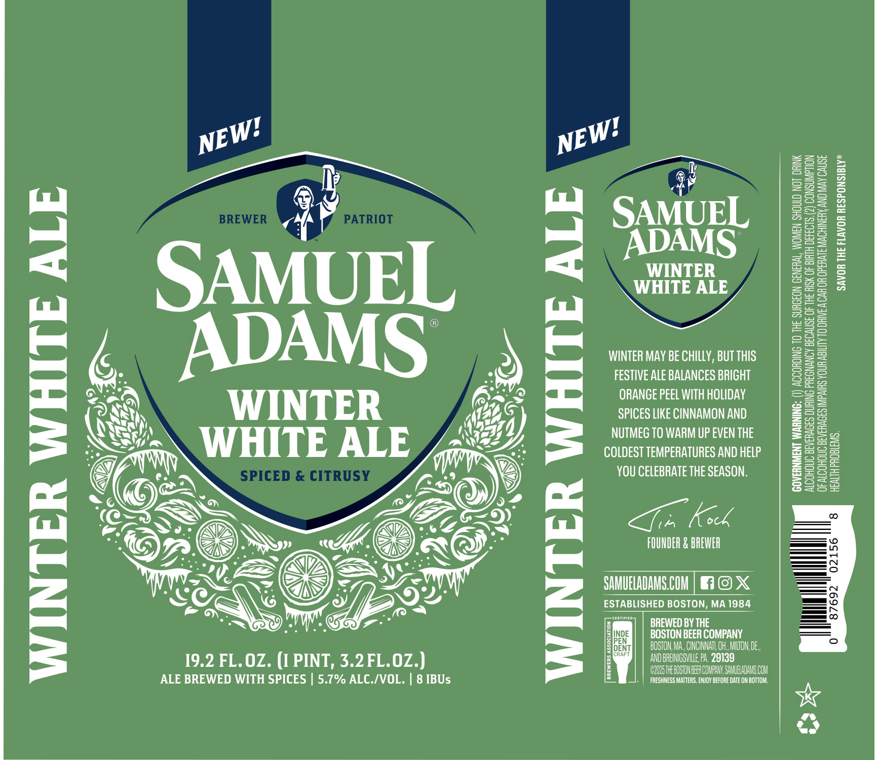 TABC label artwork for Samuel Adams Winter White Ale