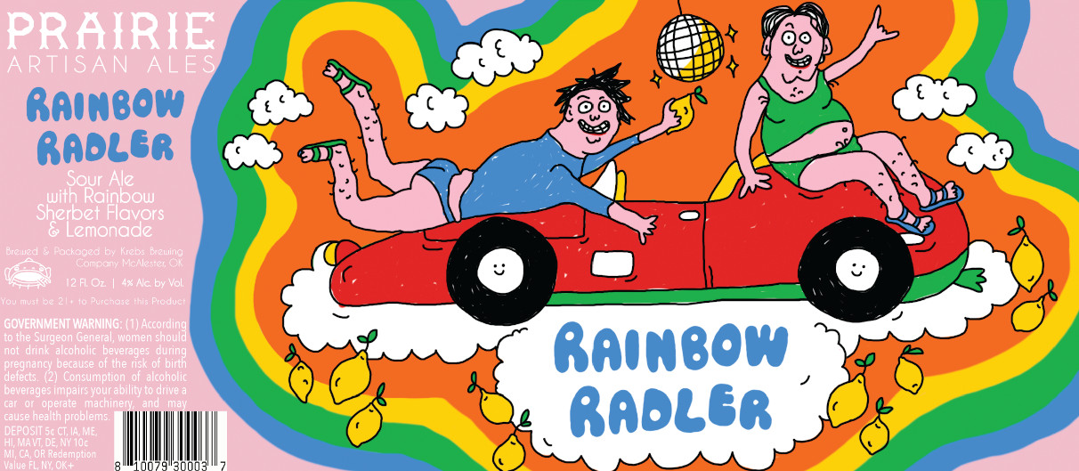 TABC label artwork for Prairie Artisan Ales Rainbow Radler