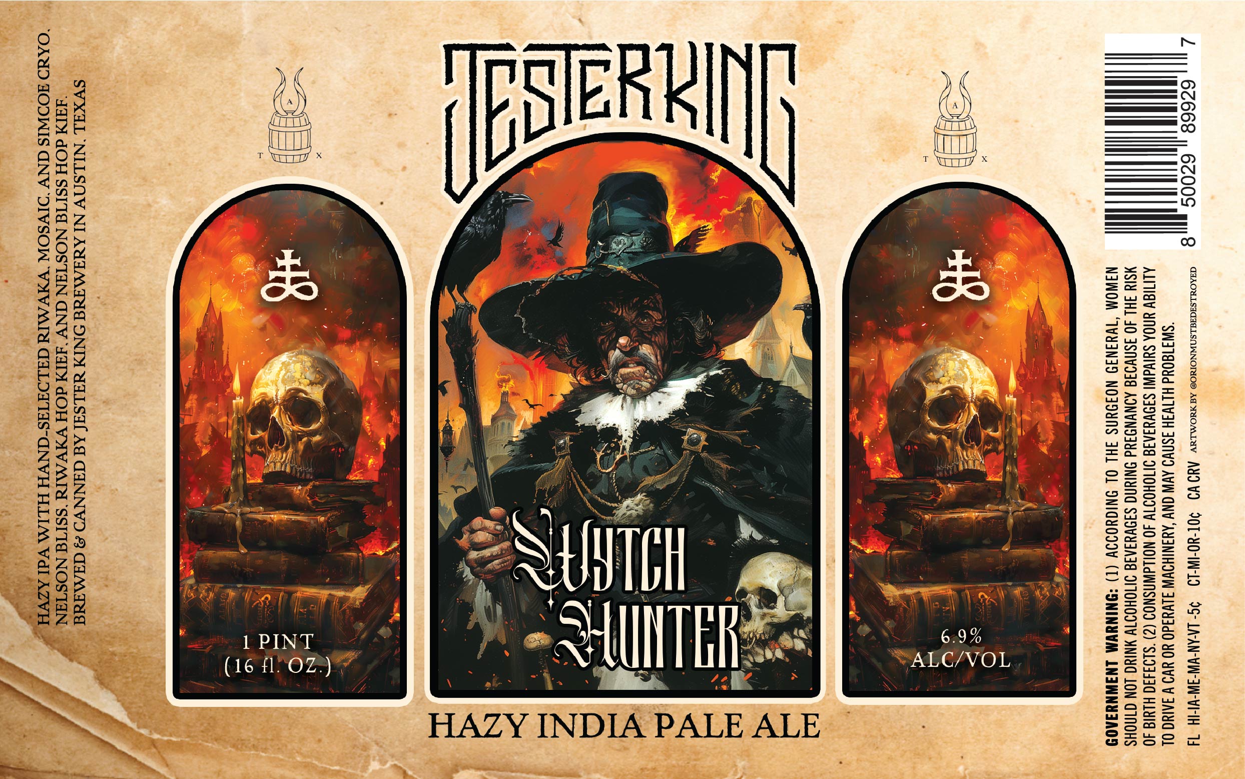 TABC label artwork for Wytch Hunter