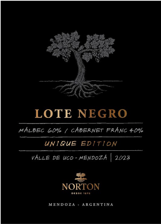 TABC label artwork for NORTON LOTE NEGRO RED