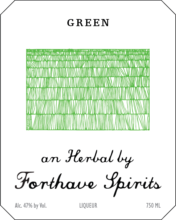 TABC label artwork for Green An Herbal By Forthave Spirits