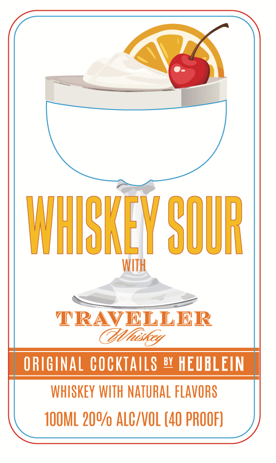 TABC label artwork for Original Cocktails by Heublein Whiskey Sour 100ml