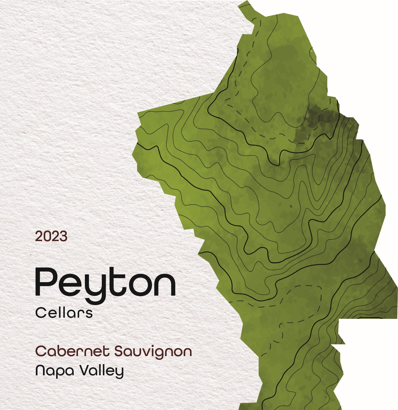 TABC label artwork for Peyton Cellars 2023 Cabernet Sauvignon Napa Valley