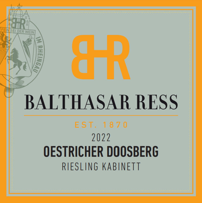 TABC label artwork for Balthasar Ress 2022 Oestricher Doosberg Riesling Kabinett