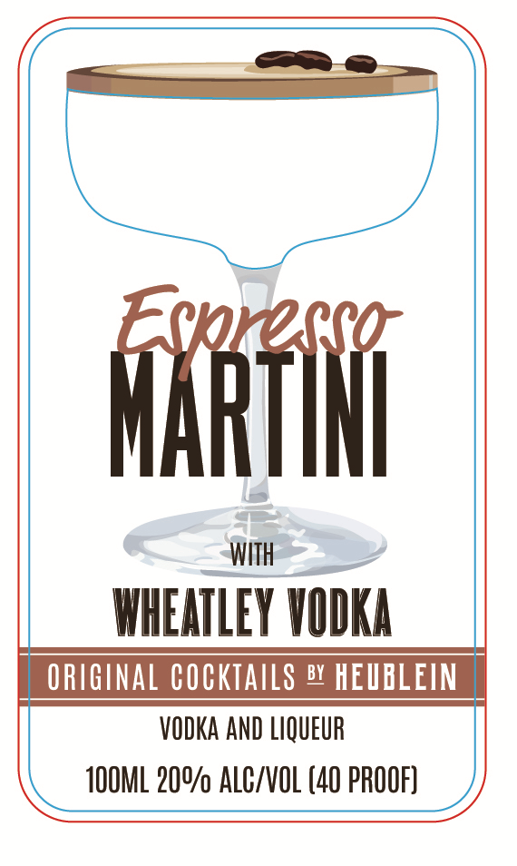 TABC label artwork for Original Cocktails by Heublein Espresso Martini 100ml