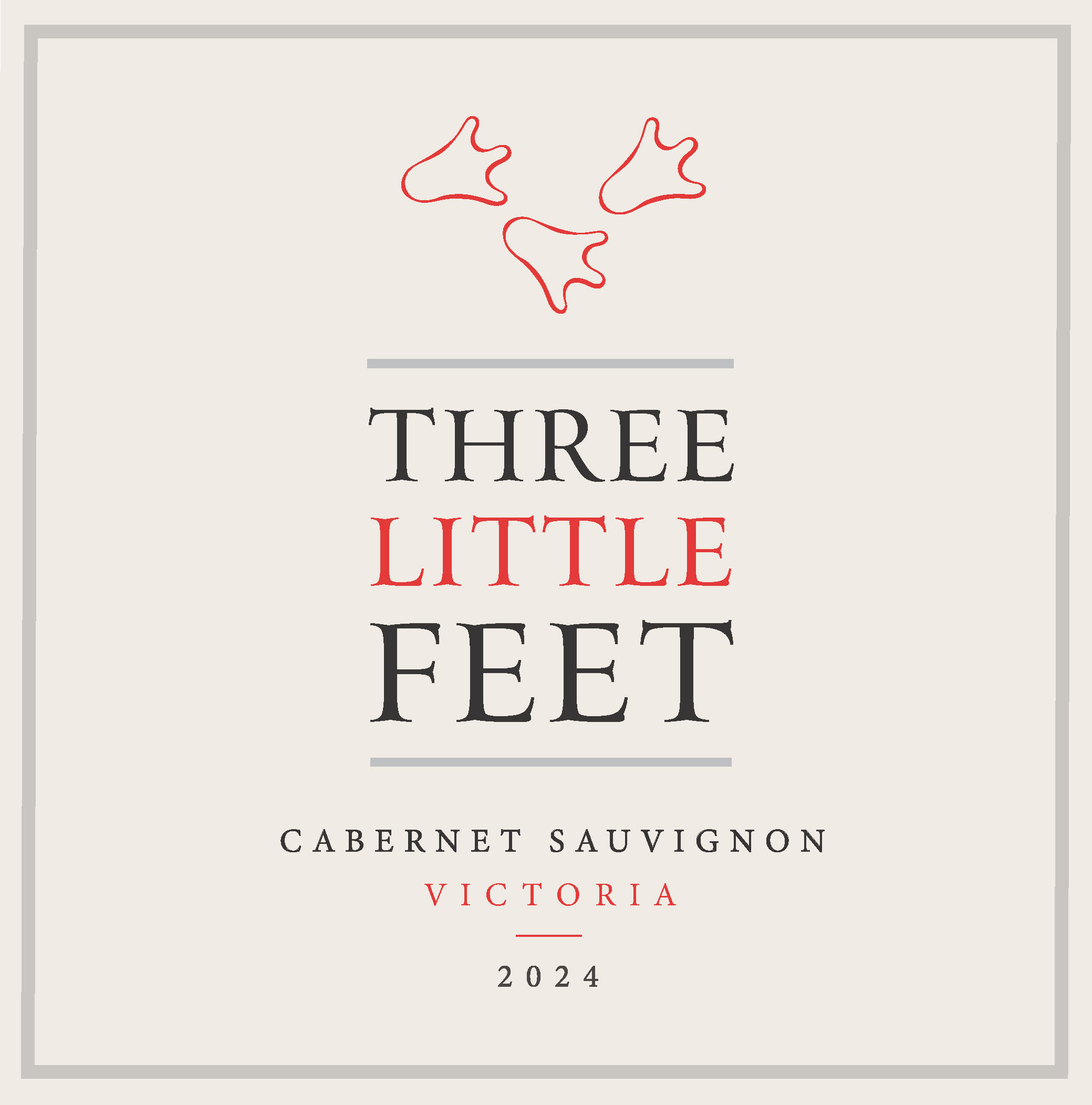 TABC label artwork for Three Little Feet Cabernet Sauvignon