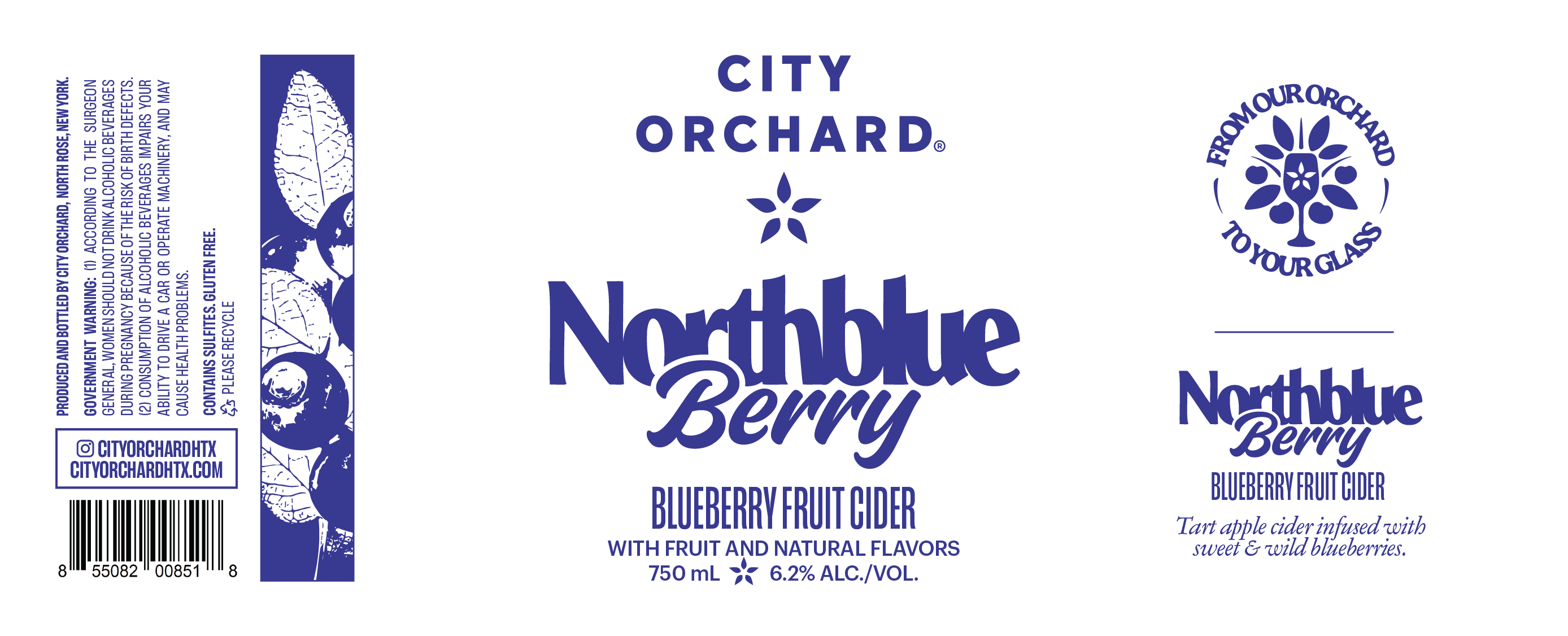 TABC label artwork for City Orchard Northblue Berry Bottled