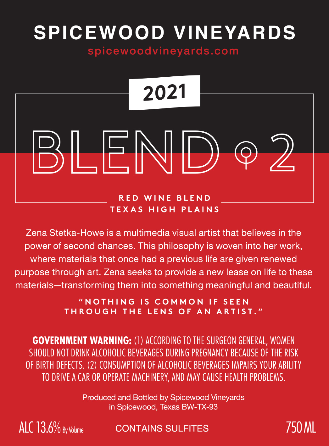 TABC label artwork for Blend 2