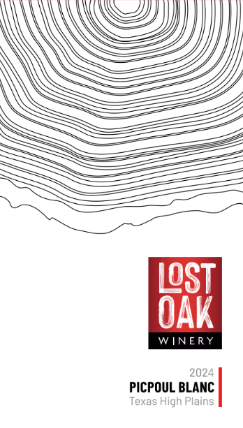 TABC label artwork for Lost Oak Picpoul Blanc Texas High Plains