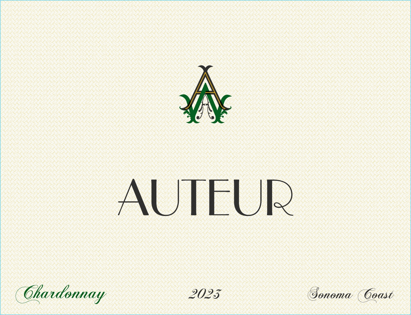 TABC label artwork for Auteur Chardonnay, Sonoma Coast