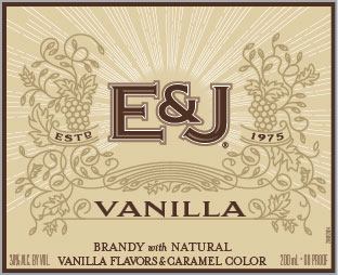 TABC label artwork for E&J Vanilla