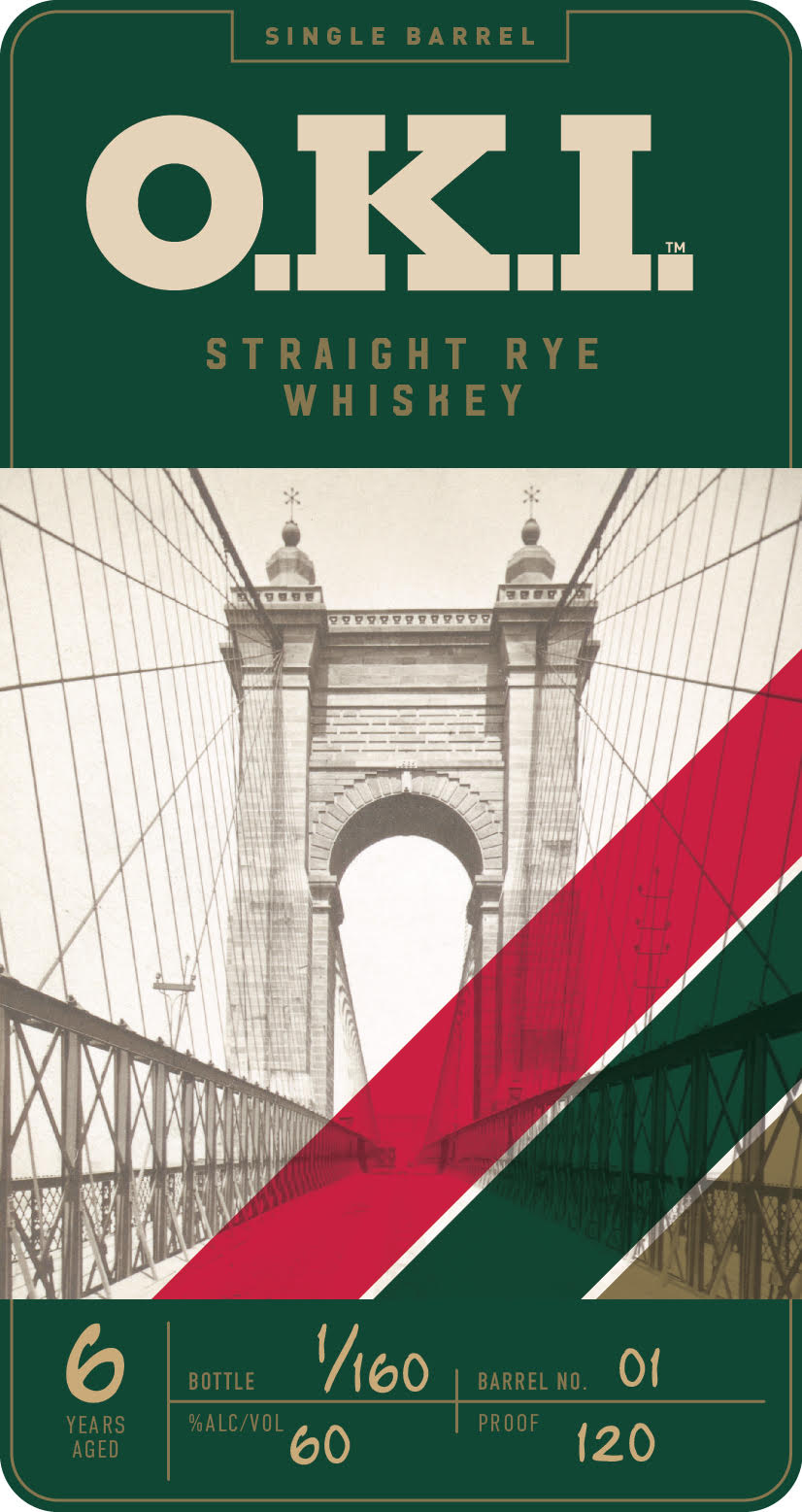 TABC label artwork for O.K.I. Single Barrel Rye Whiskey 2025