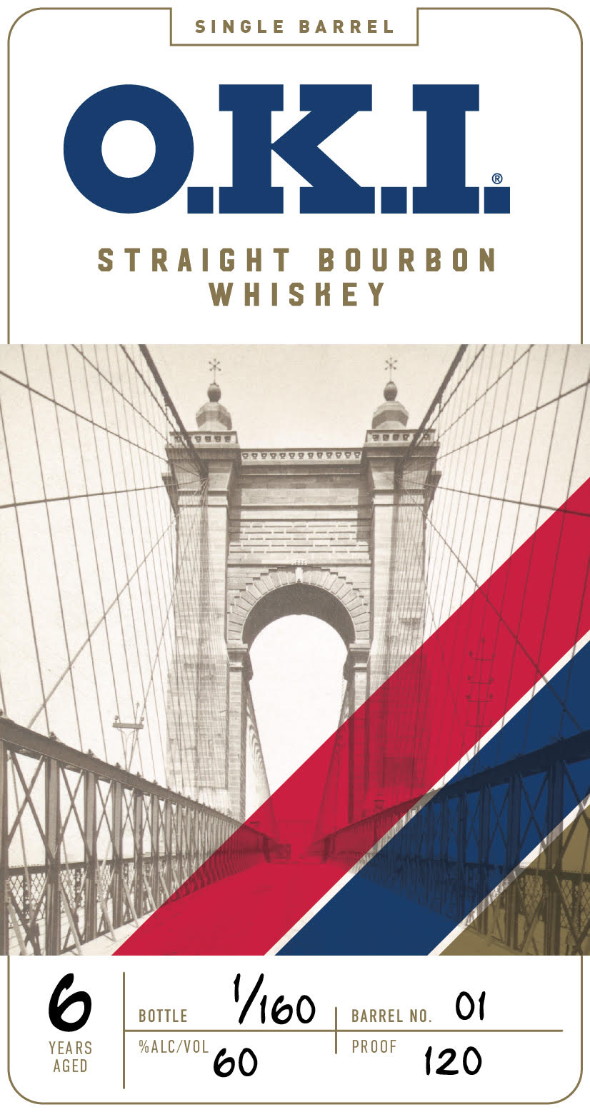 TABC label artwork for O.K.I. Bourbon Single Barrel 2025