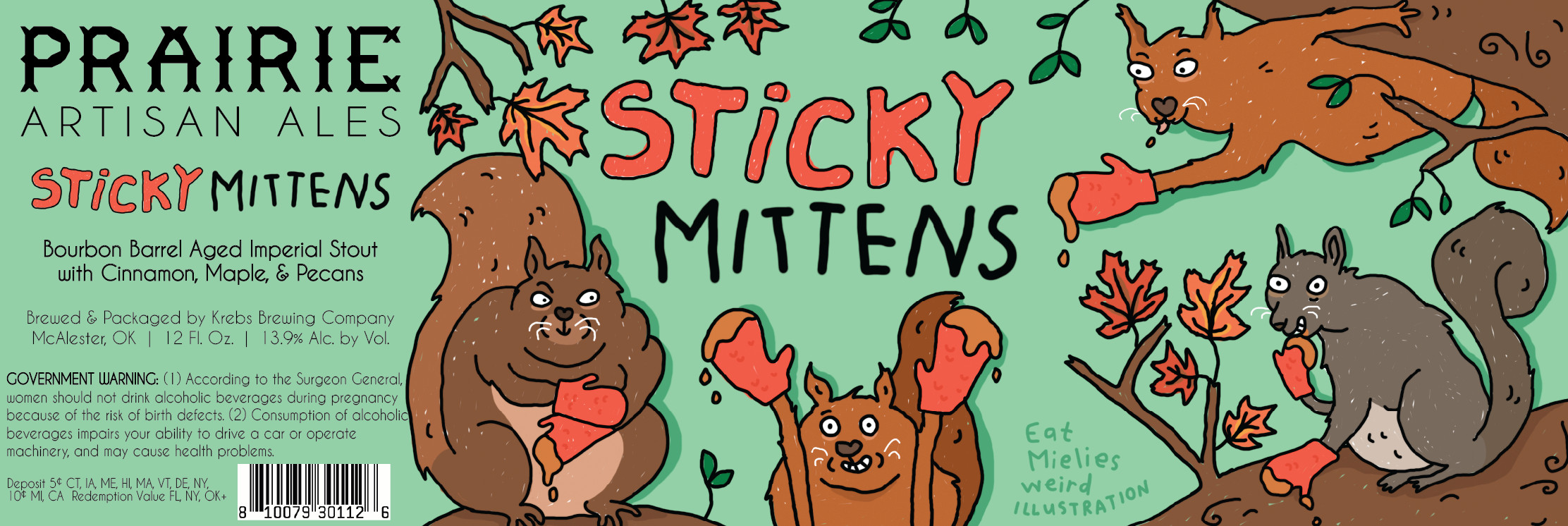 TABC label artwork for Prairie Artisan Ales Sticky Mittens