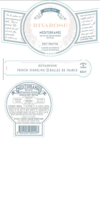 TABC label artwork for Rivarose