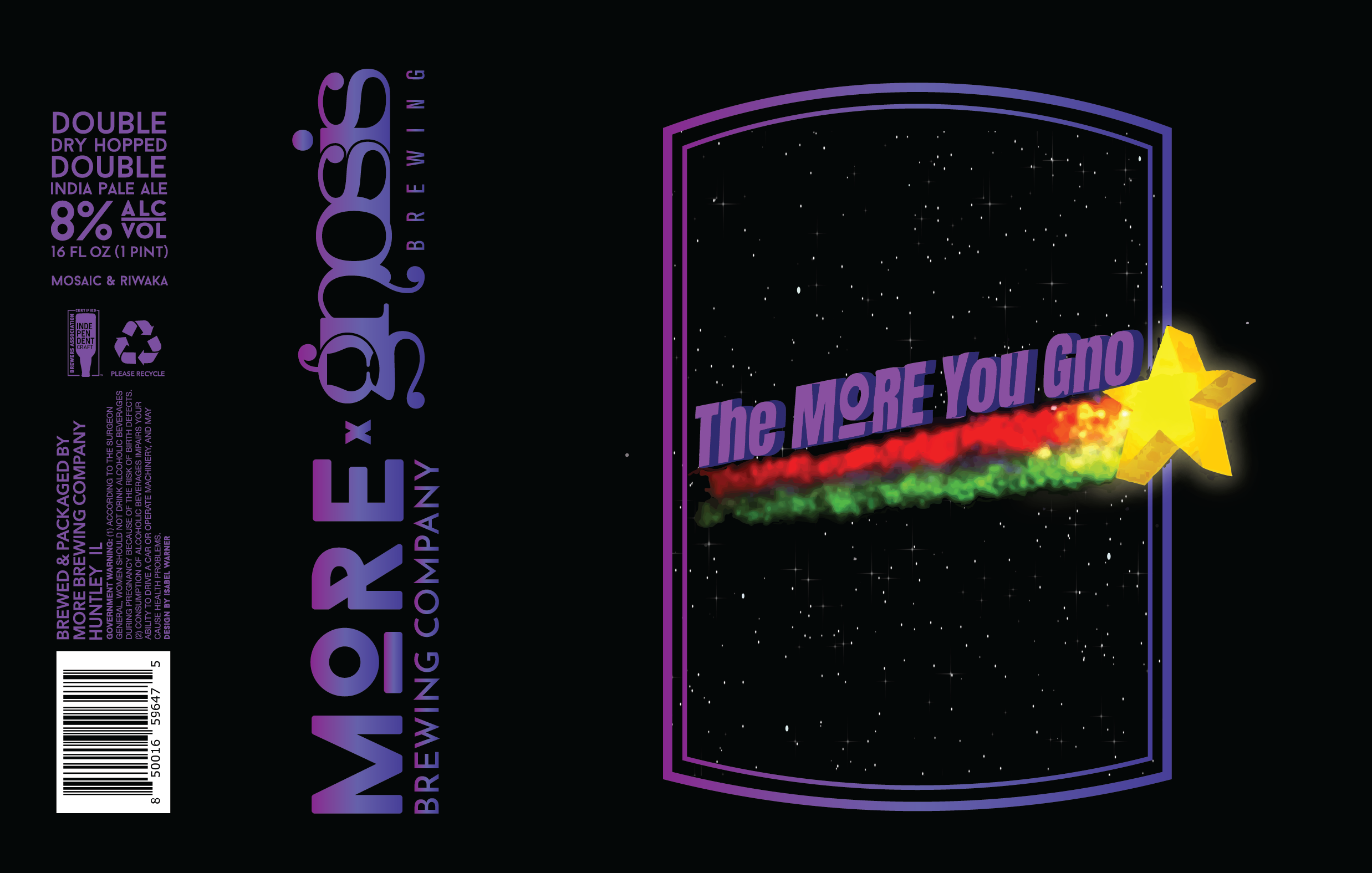 TABC label artwork for MORE BREWING COMPANY THE MORE YOU GNO CAN
