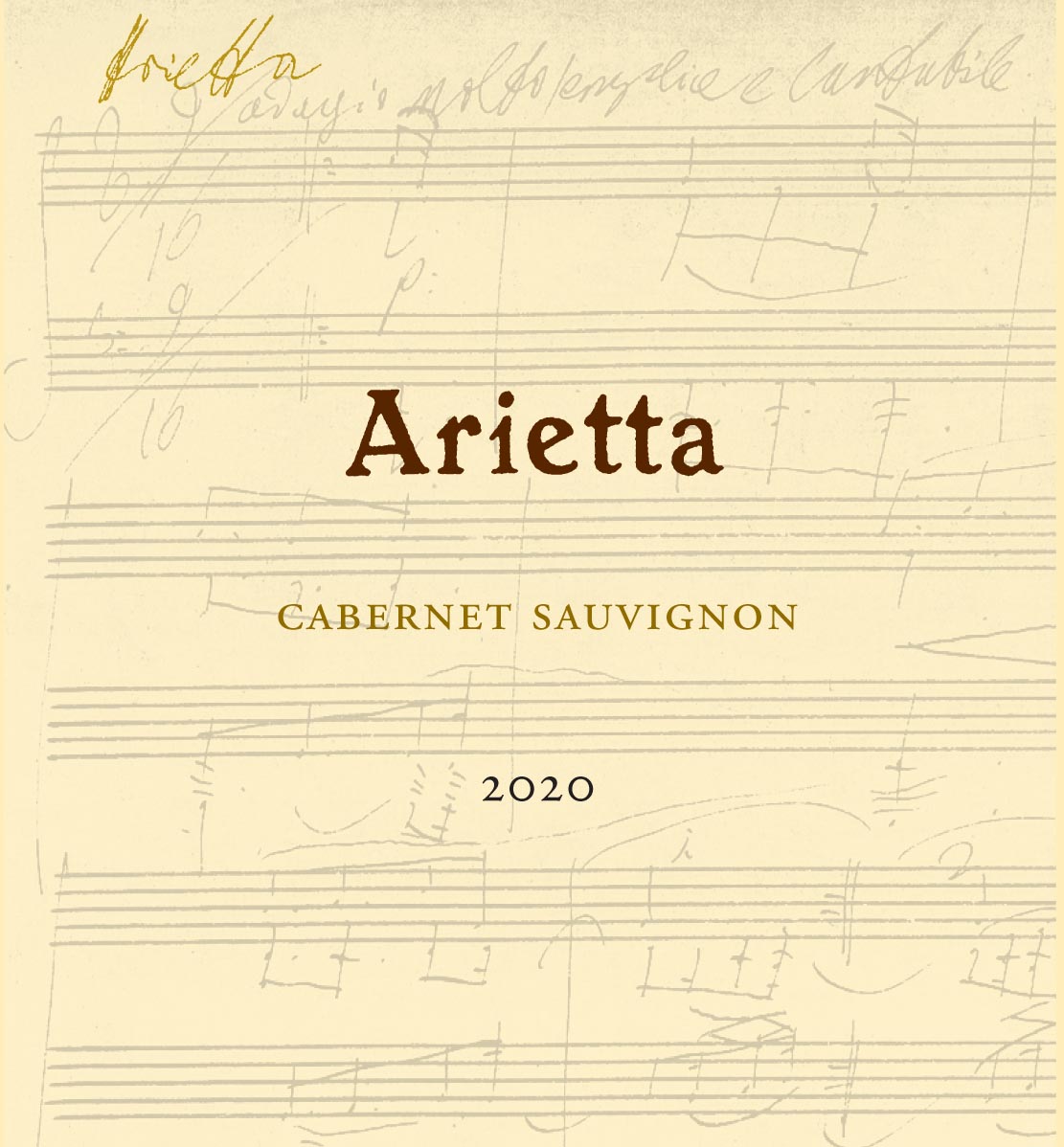 TABC label artwork for Arietta Cabernet Sauvignon Napa Valley