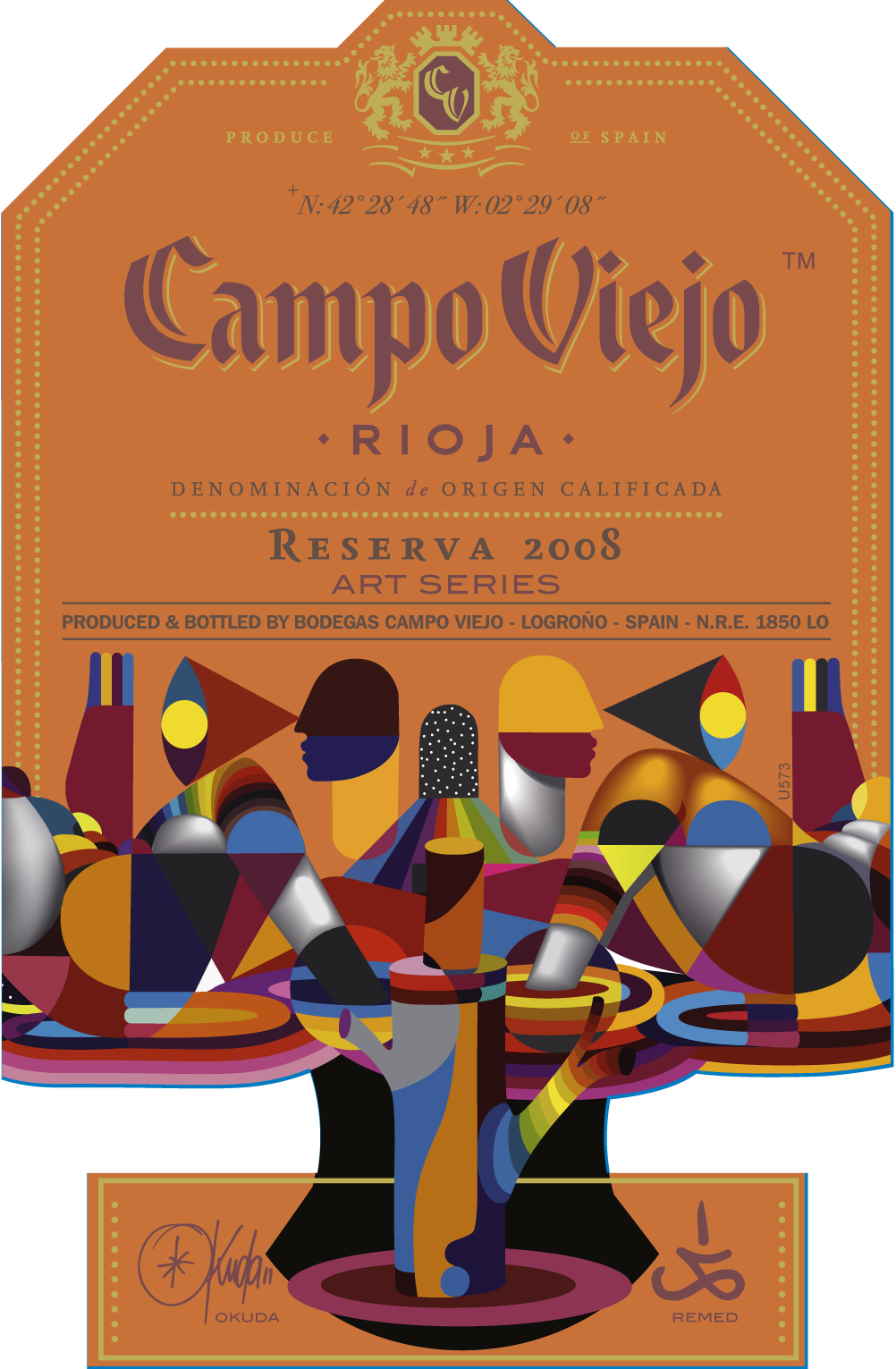 TABC label artwork for Campo Viejo Reserva Artist Series 2008