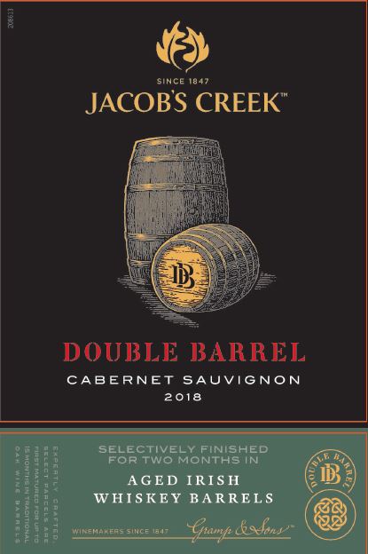 TABC label artwork for Jacob's Creek Double Barrel Cabernet Sauvignon Australia