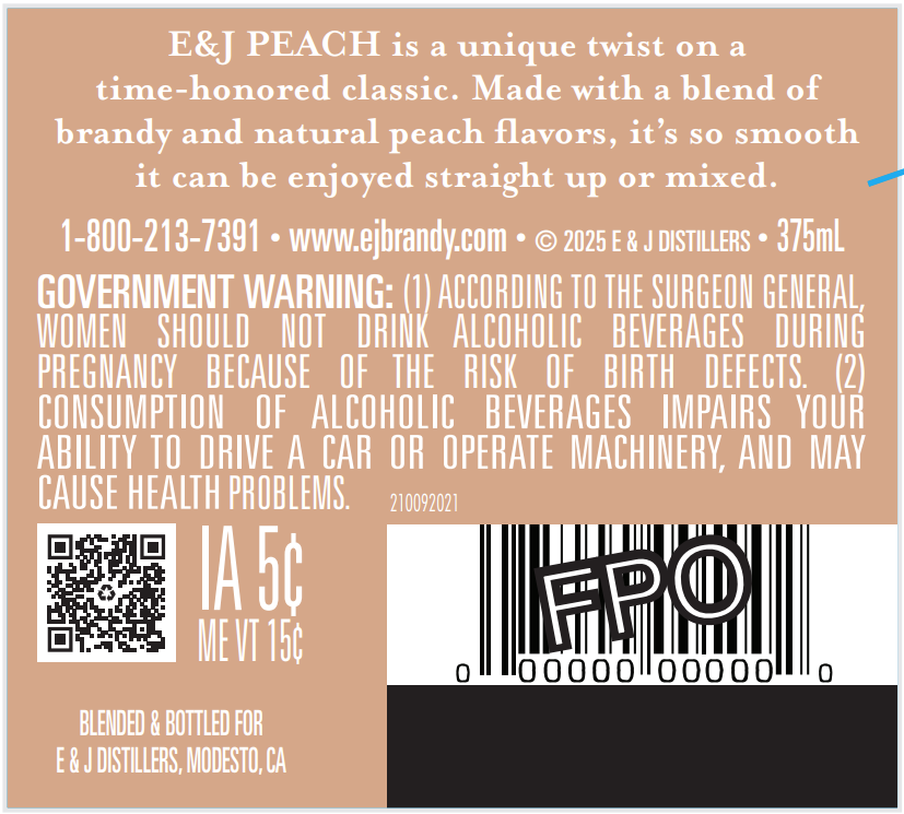 TABC label artwork for E&J Peach