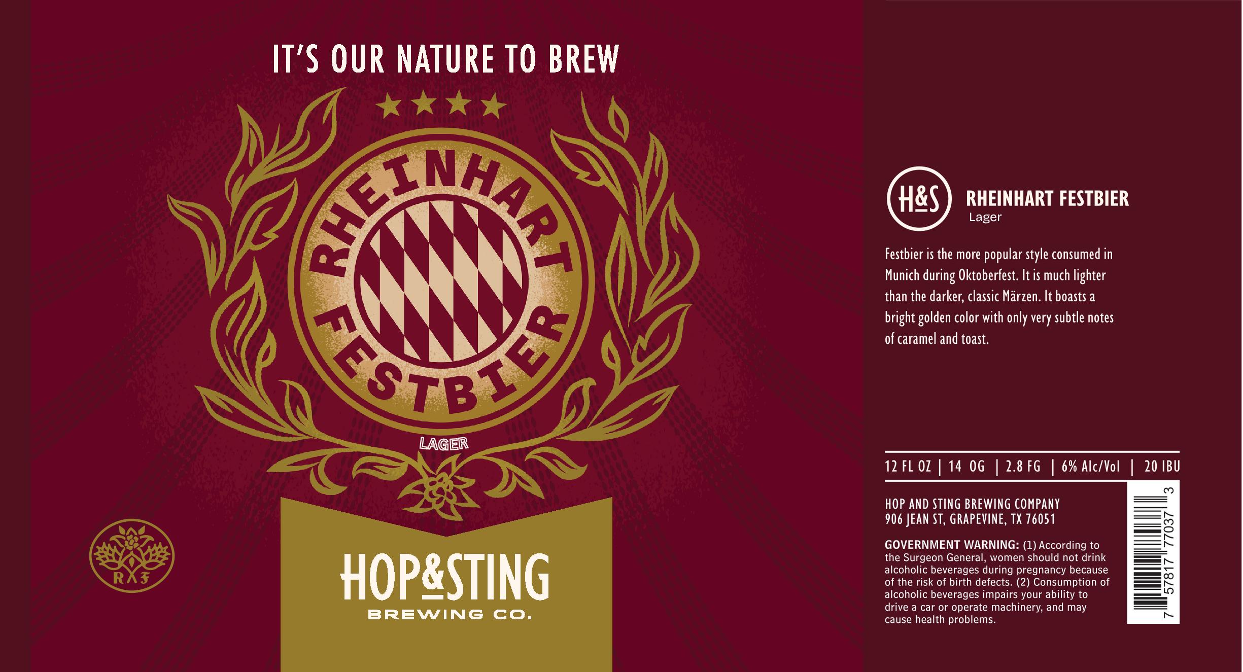 TABC label artwork for Rheinhart Festbier